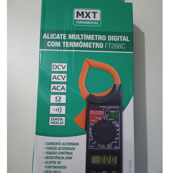Alicate multímetro digital com termômetro FT266C 