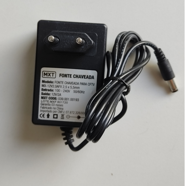 Fonte chaveada 12V  2A com Led Mxt