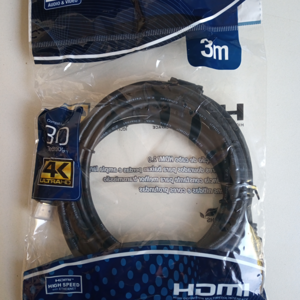 Cabo HDMI 2.0 ultrahd 4k o.d:6mm com filtro 3 metros