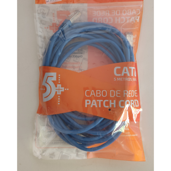 Cabo de rede Patch Cord 5 metros