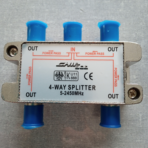 Divisor alta profissional 4 vias 5-2450MHZ