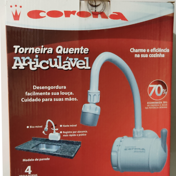 Torneira Articulável de parede 220V 4 temperaturas Corona